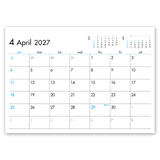 6 Weeks Calendar（ﾌﾞﾙｰ） 2