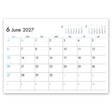 6 Weeks Calendar（ﾌﾞﾙｰ） 4