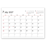 6 Weeks Calendar（ﾚｯﾄﾞ） 2