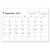 6 Weeks Calendar（ﾚｯﾄﾞ） 4