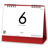 6 Weeks Calendar（ﾚｯﾄﾞ）